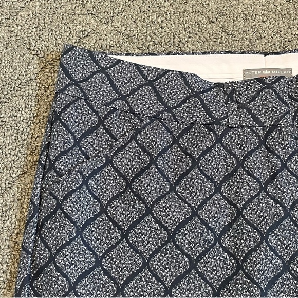 Peter Millar Shorts Womens 10 Blue Bermuda Wicking Golf Stretch 9” Inseam - Picture 5 of 10